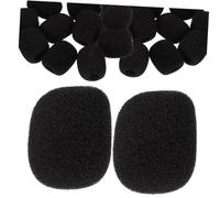 Beaupretty 100pcs Mic Sponge Covers Windscreen for Headset Microphones Reduces Wind Noise Impurities Durable for Recording Studios Conferences Stages
