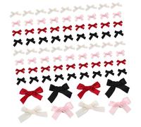 Beaupretty 100pcs Mini Bow Hair Clips Ribbon Bowknot Barrettes for Daily Styling and Braiding Cute Hair Bow Claw Clips with Elegant Color Options for Women