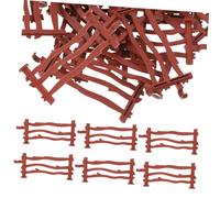 Beaupretty 100Pcs Miniature Fence Model with Buckles for Easy Connection Lightweight DIY Outdoor Scene Decor for Farm Paddock Tabletop and Houses