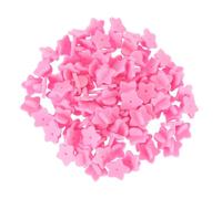 Beaupretty 100pcs Pink Star Pin Back Keepers Plastic Butterfly Clutch Caps for Lapel Badges Craft Making Jewelry Findings