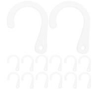 Beaupretty 100pcs Plastic J Hooks for Retail Display Plastic Sock and Hat Display Hooks for Store Use White Organizing Hooks