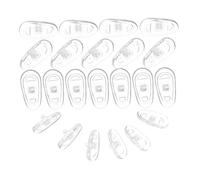 Beaupretty 100pcs Push-in Soft Silicone Eyeglass Nose Pads Saddles-Shaped Anti-Slip Bridge Cushions for Eyeglasses and Sunglasses Comfortable Stable Fit for Everyday and Outdoor Use