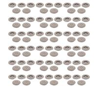 Beaupretty 100pcs Retro 15mm Silver Alloy Round 4-Hole Buttons for Sewing Blazer Jackets, DIY Decorative Metal Buttons for Clothes and Craft Projects