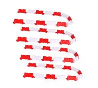 Beaupretty 100pcs Scale Racing Track Accessories Realistic Red White Traffic Signs Fence Props for Rc Drift Field