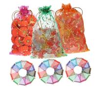 Beaupretty 100pcs Star Moon Candy Bag Organza Pouches Small Mesh Bags Drawstring for Party Wedding Valentine Day