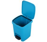 Beaupretty 10l Plastic Foot Pedal Trash Can with Flip Top Lid, Green | Compact 10l Size, Odor-sealing Cover, for Sink Use, Bathroom, Paper Waste, and Bags