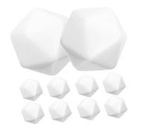 Beaupretty 10Pcs Acrylic Blank Dice for DIY Projects Unfinished Six Sided Dice for Painting Maths Exercises Creative Crafts and Parent Activities