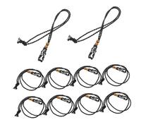 Beaupretty 10pcs Adjustable Crystal Necklace Holder Cage with Handmade Net Pouch Pendant Charms for Women Men DIY Jewelry Making
