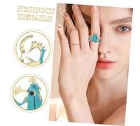 Beaupretty 10pcs Adjustable Frog Ring Zinc Alloy Open Band Comfortable Fit Fun Playful Animal Jewelry for Women Unique Vintage Punk Style Accessories