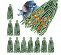 Beaupretty 10pcs Aquarium Fish and Shrimp Spawning Mops Olive Green Floating Breeding Hideout Aquatic Plants for Tank Egg Laying and Fish Breeding Decorations