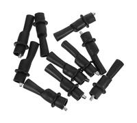 Beaupretty 10pcs Black Electrical Alligator Test Clips with Insulated Sleeves, Metal Wire Clamps for Multimeter Leads, Electrical Connector Clamps Suitable for Wire Testing and Industrial Use