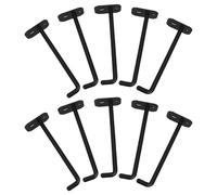 Beaupretty 10pcs Black Metal Pegboard Hooks for Tools and Kitchenware, Heavy Duty Flexible Use Shelving Rack Hooks, Resist Bending and Breaking, for Home and Display Setups