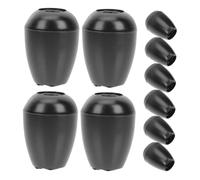 Beaupretty 10pcs Black Silicone Ear Tips Replacement Kit for Stethoscope Earpieces Soft Comfortable Medical Earbud Caps for Clear Auscultation Portable and Easy to Clean Accessories