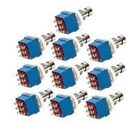 Beaupretty 10pcs Blue Guitar Effects Pedal Metal Foot Switches True Bypass Pin for Vintage Pedal Rewiring and Unbuffered Tone Control