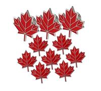Beaupretty 10pcs Canadian Enamel Pin Stylish Maple Leaf Brooch for Canada Day Celebrations Lightweight Alloy Badge for Hats Jackets and Holiday Party Decorations
