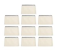 Beaupretty 10Pcs Canvas Makeup Bags DIY Heat Transfer Cosmetic Pouch for Travel for Toiletries Cosmetics and Personal Items Portable Design for Easy Carrying