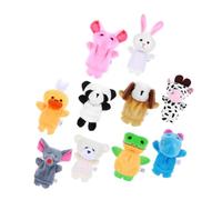 Beaupretty 10pcs Cartoon Animal Finger Puppets Set for Kids Soft Plush Puppets for Storytelling and Play Toddler Toys for Learning and Imaginative Play