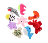 Beaupretty 10pcs Cartoon Ocean Animal Finger Puppets Plush Soft Hand Puppets for Interactive Storytelling for Parent Games Sea Creature Designs to Encourage Creativity and Communication