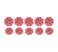 Beaupretty 10pcs Cast Iron Shutoff Hand Wheel Handles Set Metal Round Valve Handle Fitting for Gate and Globe Valves Red Color 6 * 6mm 7 * 7mm
