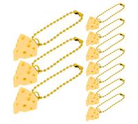 Beaupretty 10pcs Cheese Pendant Keychain Backpack Charm Cute Food Shape Decor for Bags Luggage Backpacks Lightweight Convenient Accessories for Personalization