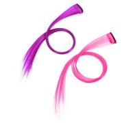 Beaupretty 10Pcs Colored Clip-in Hair Extensions for Straight and Curly Synthetic Hairpieces Natural Look Lightweight Hair Accessories for Cosplay Parties Daily Use