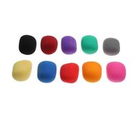 Beaupretty 10pcs Colorful Microphone Covers Durable Sponge Windscreen for Handheld Microphones for Ktv and Tv Shows Easy Replacement and Excellent Decoration Effect