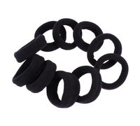 Beaupretty 10PCS Colorful Thickened Hair Ties High Elasticity Hair Bands for Women Simple Beading Rope Fashion Accessories in Black