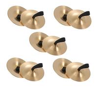 Beaupretty 10pcs Copper Finger Cymbals 5.5cm Set for Children Orff Percussion Musical Instruments Belly Dance Hand Cymbals Suitable for Early Music Education and Dance Performance