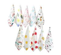 Beaupretty 10pcs Cotton Wash Cloth for Newborn Face Towel Boy Girl Towel for Bathing Nursing for Care