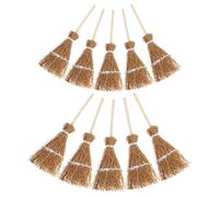 Beaupretty 10pcs Creative Halloween Miniature Broom Hair Clips for Styling Witch Broom Barrettes As Decorative Hairpins for Party and Cosplay