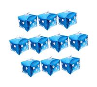 Beaupretty 10Pcs Cube Dice Foil Balloons Blue Metallic Party Decorations for Theme Games Photo Props Thick Material