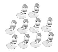 Beaupretty 10pcs Decorative Shoe Clips Stainless Steel Metal Buckles for DIY Crafts Flat Blank Shoe Accessories for Embellishing Footwear for Customizing with Ornaments