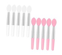 Beaupretty 10pcs Disposable Silicone Mini Lip Brush Makeup Tool Applicator for Lipstick Application Portable Travel Makeup Supplies