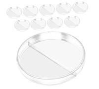 Beaupretty 10Pcs Divided Petri Dishes with Lids Laboratory Culture Plates for Microbiology Botany Science Experiments School Research Microorganism Sample Control