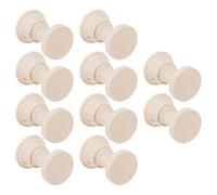 Beaupretty 10pcs Dual-head Universal Coral Frag Base 3cm Java Stone Color Marine Coral Rack Tray for Aquarium Reef Fragment Stand and Growth