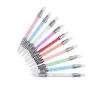 Beaupretty 10pcs Dual-tipped Silicone Nail Art Pens for Gel Polish Precise Dotting and Embossing Tools for Detailed Nail Design Mirror Powder Application Acrylic Sculpture Brushes for