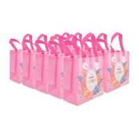 Beaupretty 10pcs Easter Cartoon Year the Rabbit Non-woven Gift Bags with Classic Easter Elements Design, Sturdy and Lovely Packaging Bags for Gift Giving and Party Decoration