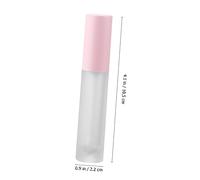 Beaupretty 10pcs Empty Lipstick Tube Bottles with Pink Covers Plastic Refillable Containers for Lip Glaze and Lip Balm Storage