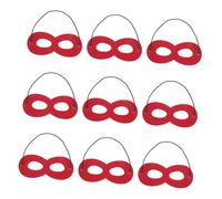 Beaupretty 10pcs Eyepatch Eye Mask Festival Mask Themed Birthday Supplies Mask Superhero Unique Party Mask DIY Superhero Decorations Party Accessory Masks Masquerade Masks Red Felt