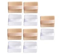Beaupretty 10pcs Face Powder Puff with Strap Double Sided High Density Flocked Soft Synthetic Sponge for Loose and Pressed Powder Wet and Dry Makeup Application Skin Friendly