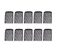 Beaupretty 10pcs Fine Hole Mesh Filter Bags with Zipper for Aquarium Fish Tank Small S Black Reusable Media Storage Pouches for Ceramic Rings Activated Carbon Volcanic Filtration Materials