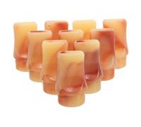 Beaupretty 10pcs Flute Mouthpiece Replacement Flat Simulated Jade Finish Blow Aid Accessory for Chinese Gourd Cucurbit Flute Durable Smooth Airflow Music Instrument Trainer for Beginners