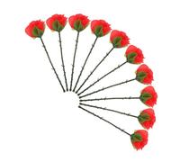 Beaupretty 10pcs Folding Rose Prop Foldable Silk Flower Illusion Tricks for Stage Party Bar Street Performances and Home Shows Unique Craftsmanship for Stunning Visual Effects