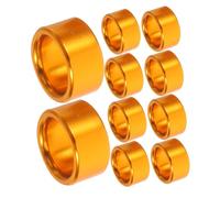 Beaupretty 10pcs Gold Aluminium Pigeon Leg Rings Inner Reusable Dove Training Bands Clear Identification Marks Comfortable Fit for Homing Pigeons and Various Bird Breeds