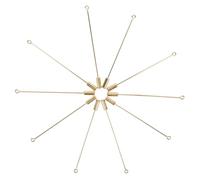 Beaupretty 10pcs Gold Brooch Accessories Diy Metal Pin Long Needle Eye Pin for Lapel Scarf Hat Crafts Jewelry Findings