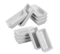 Beaupretty 10pcs High-temperature Resistant Ceramic Laboratory Pour Boats Large Capacity Chemical Burning Holders Crucible Dishes Weighing Boats for Scientific Experiments