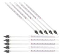 Beaupretty 10pcs Hydrometer Glass Density Meter White, Easy-to-read Scale for Mead and Spirits Testing