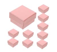 Beaupretty 10pcs Jewelry Boxes with Sponge Pink Textured Necklace and Earring Packaging Cases Bulk Storage for Rings Pendants Reusable Containers