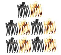 Beaupretty 10Pcs Large Plastic Resin Hair Claw Clips for Women Tooth Strong Grip Hair Clamps Portable Lightweight for Styling Shower Facial Cleaning and Everyday Use