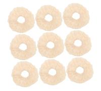 Beaupretty 10pcs Large White Lace Hair Scrunchies for Women Embroidered Elastic Hair Ties Stylish Accessories for Ponytails and Braids